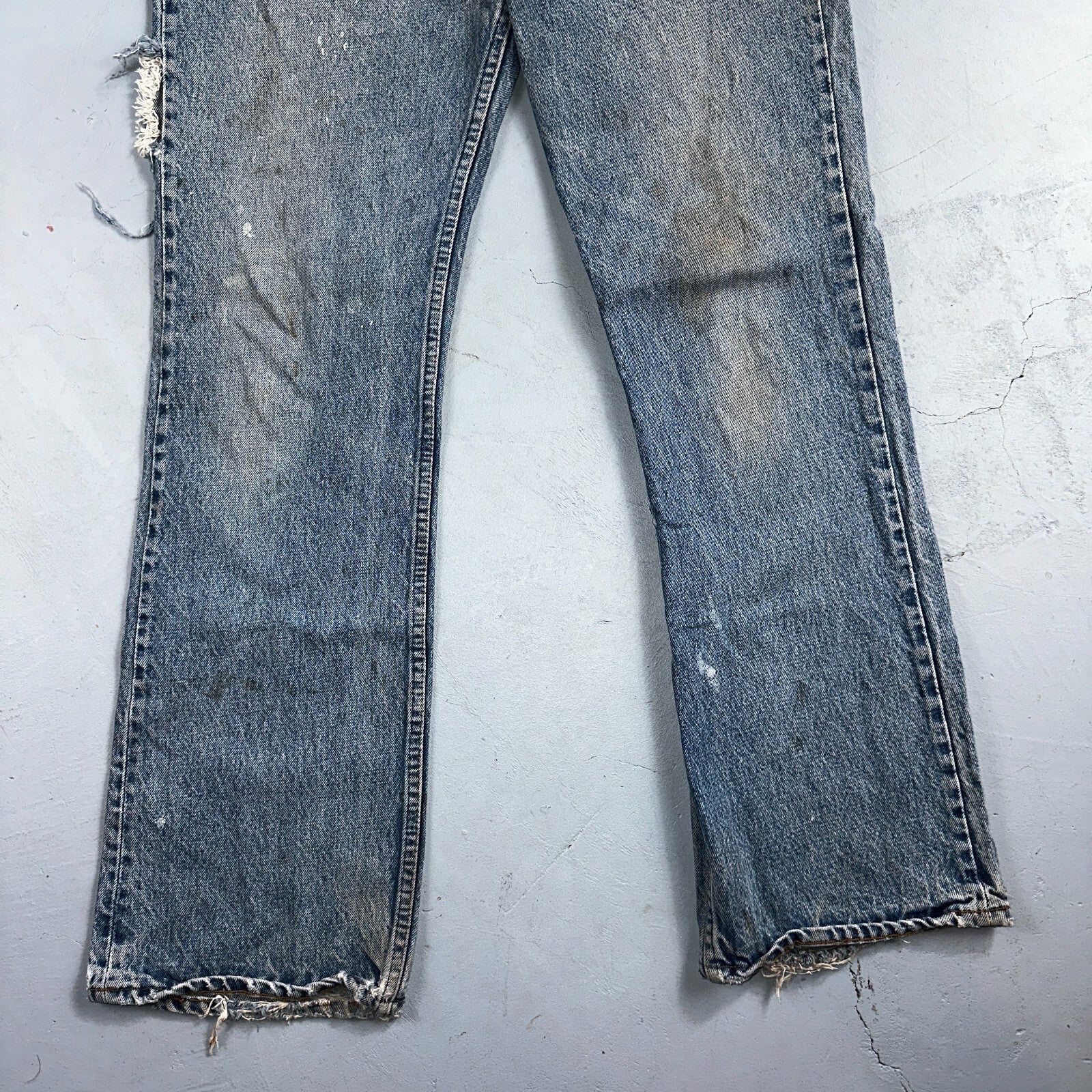 Levis 517 Vintage 80s USA Red Tab Bootcut Flare Blue Denim Jeans Act 34x30