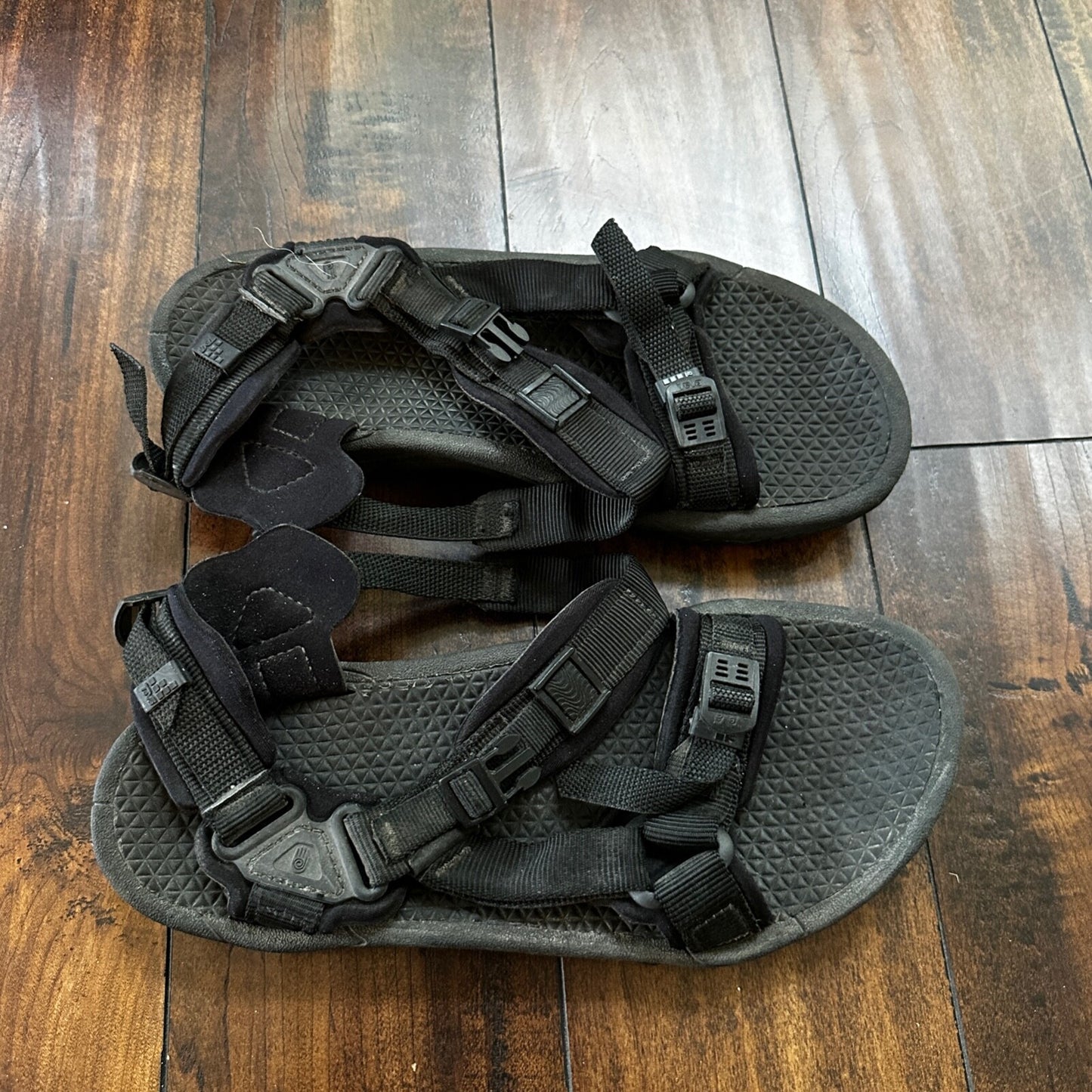 Teva Black Textile Synthetic Spider Rubber Sport Strap Sandals Men’s Sz 14