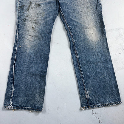 Levis 517 Vintage 80s USA Orange Tab Bootcut Flare Blue Jeans Talon Act 34x28