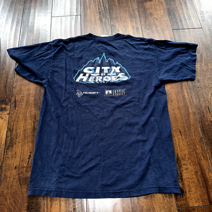 Star Captain America USA FLAG Vintage T Shirt Y2K City of Heroes Music Marvel