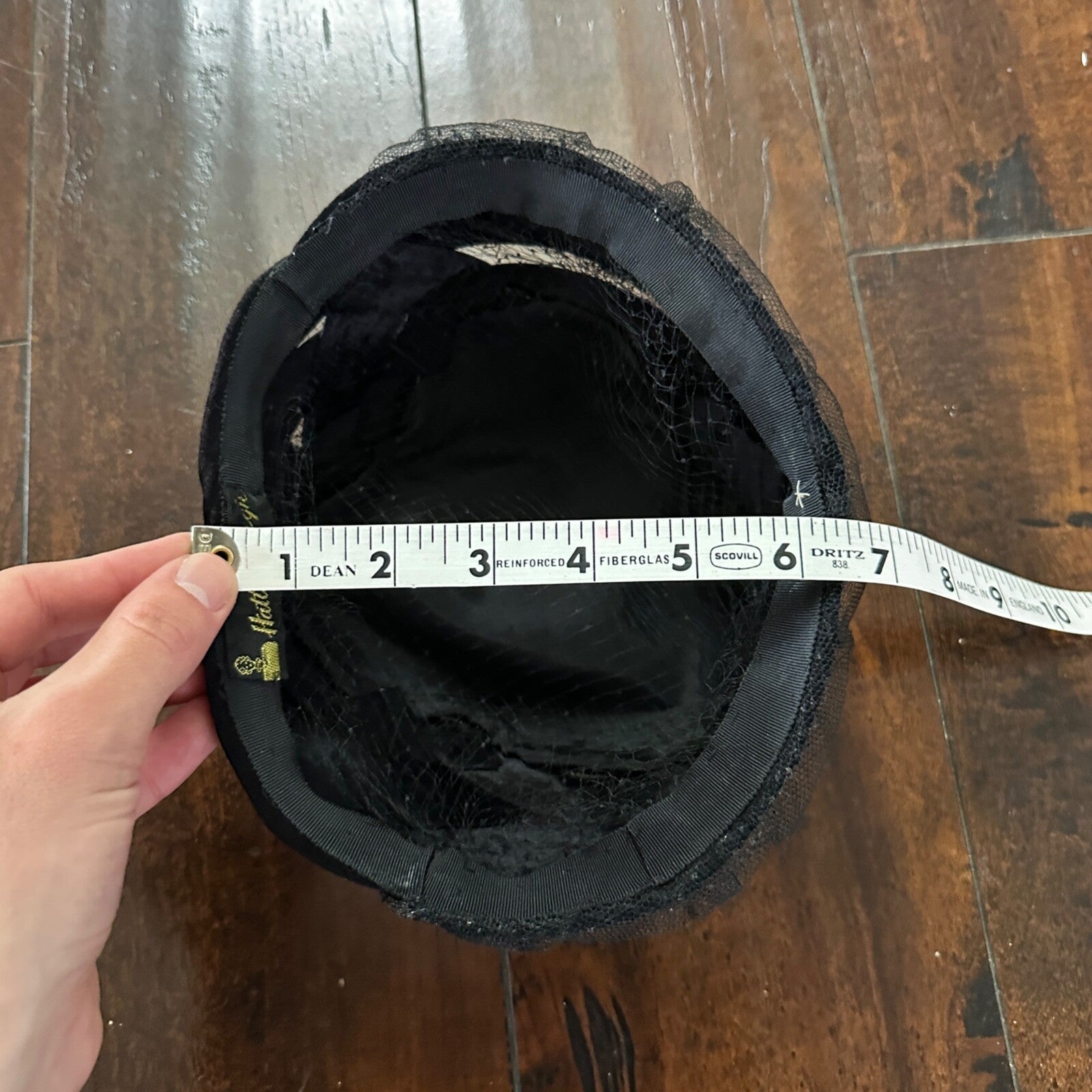 Vintage Hattie Carnegie Hat Black Silk Velvet Leaves 1930s 30s 40s 50s Small Cap