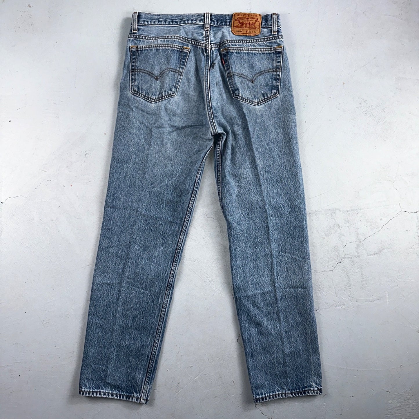 Levis 501 Vintage 90s USA XX Straight Leg Jeans Blue Light Wash 35x34 Act 31x30