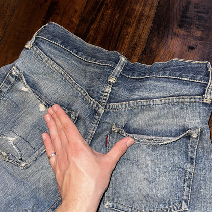 Levis 501 XX Big E True VTG 40s 50s Redline Selvedge Denim Jeans 1940s 25x26