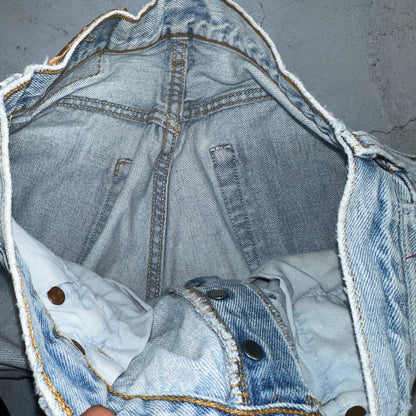 Levis 501 Vintage 90s USA XX Straight Leg Jeans Blue Light Wash 30x32 Act 28x30