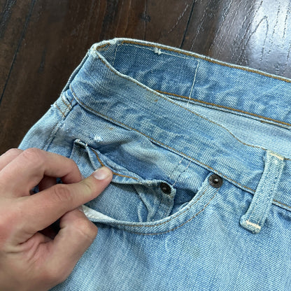 Vintage LEVIS 501XX Jeans Big E 1960s Denim Redline Selvedge 33x31 USA 60s 66