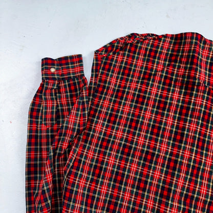 Vintage Pendleton Shirt Mens M Wool Plaid Flannel USA Button 1970s 70s Red