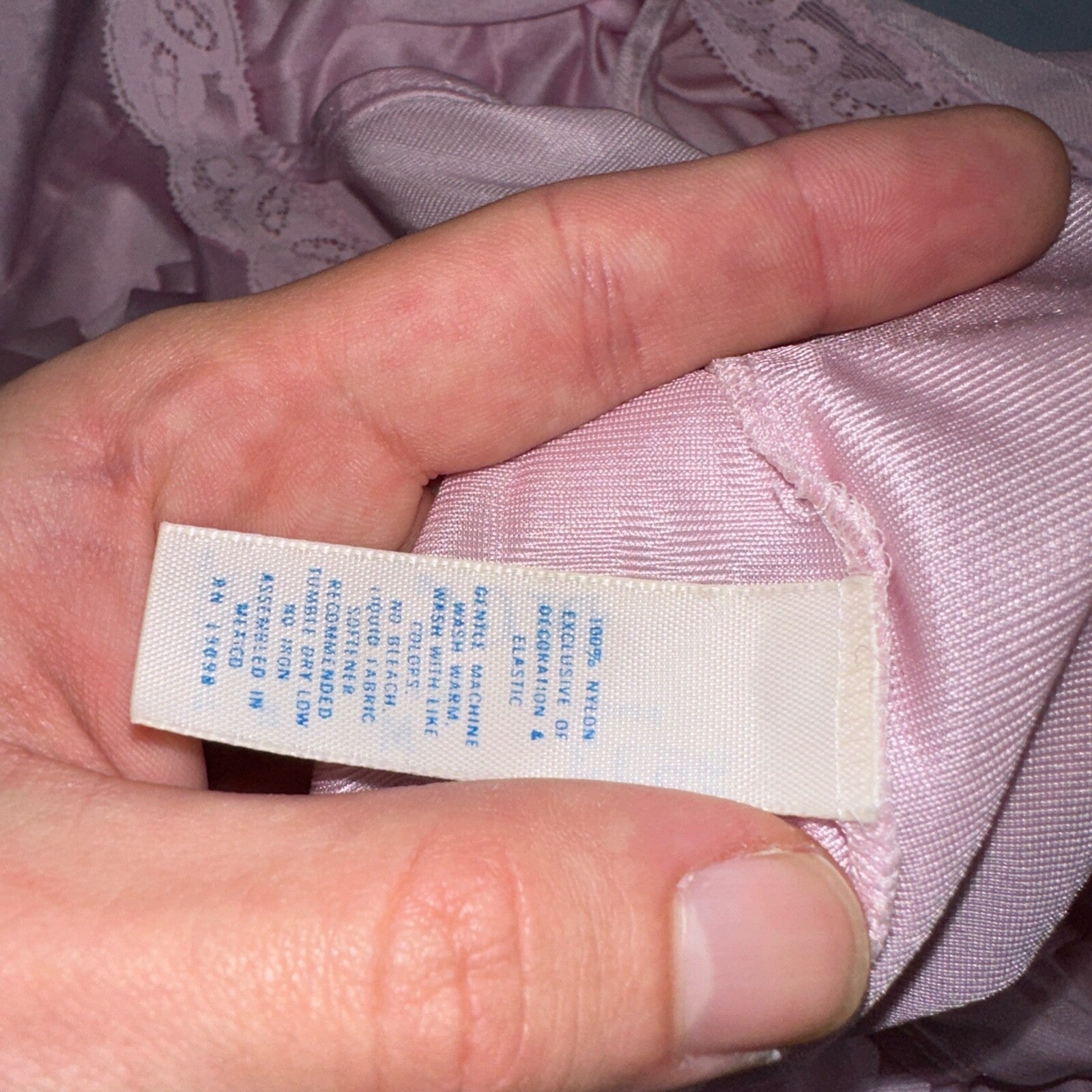 Vintage 1970s Olga Lingerie Slip Dress Sleepwear Full Sweep Nightgown Lace 70s