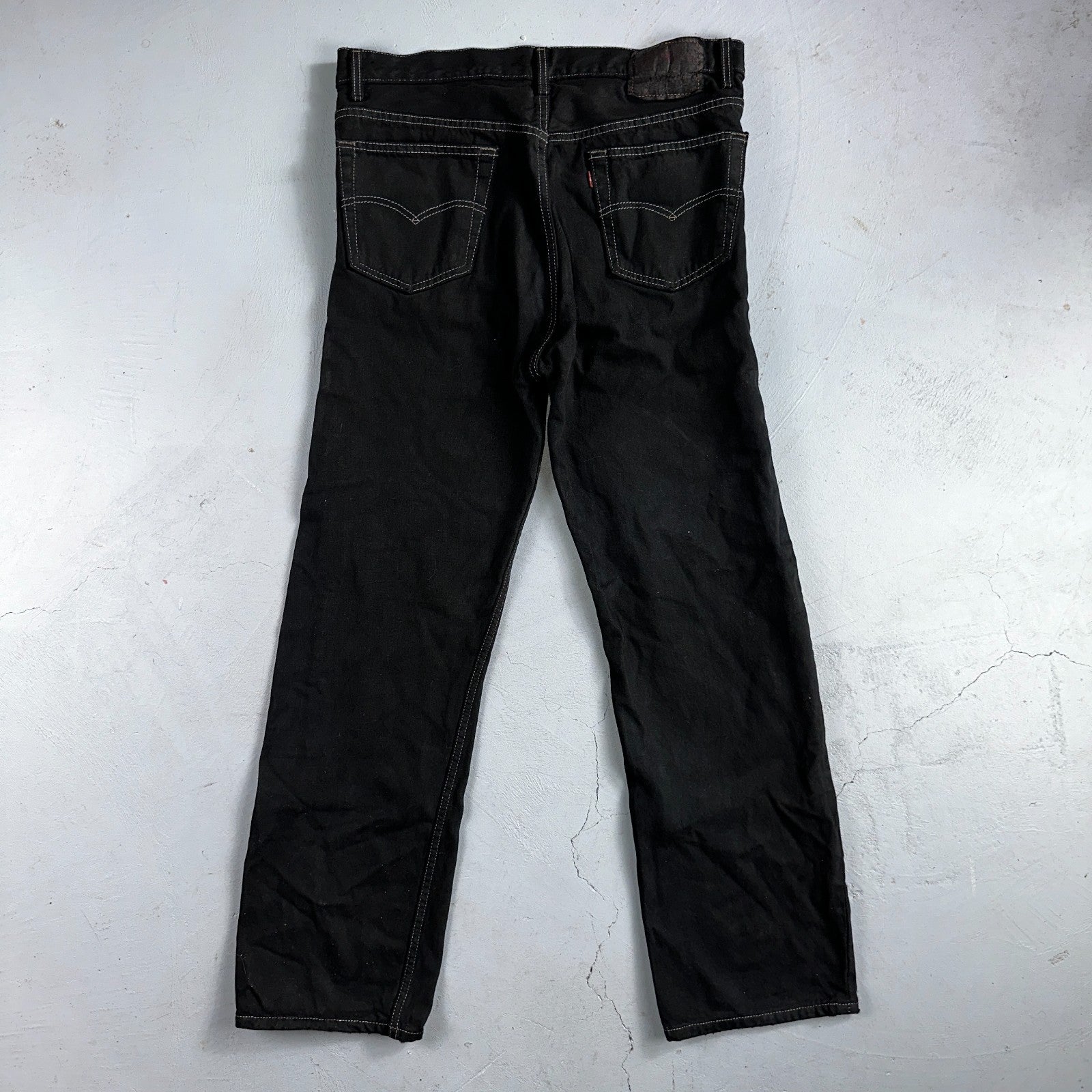 Levis 501 Vintage 90s XX Straight Leg Jeans Black Overdye Wash 36x30 Act 34x29