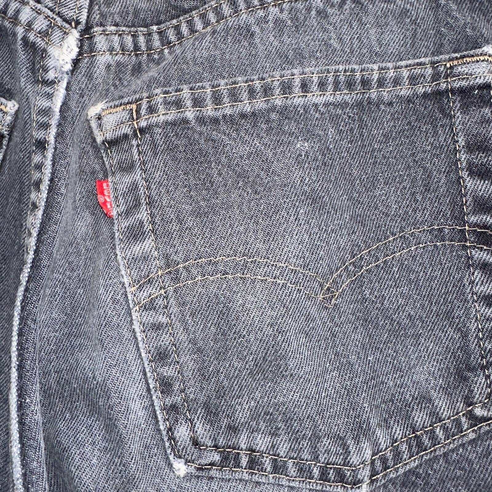 Levis 501 Vintage 80s USA XX Straight Leg Jeans Womens Faded Grey Wash Act 26x31