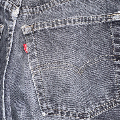 Levis 501 Vintage 80s USA XX Straight Leg Jeans Womens Faded Grey Wash Act 26x31