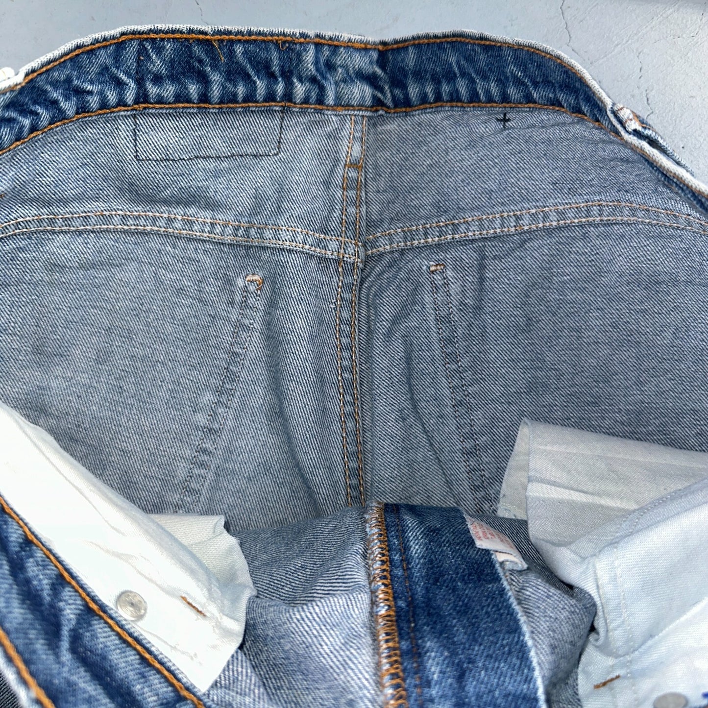 Levis 517 Vintage 90s Canada Orange Tab Bootcut Flare Blue Worn Jeans Act 38x30