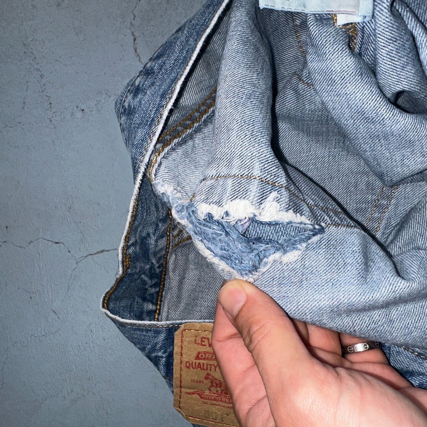 Levis 501 Vintage Y2K 90s XX Straight Leg Jeans Blue Light Wash 36x32 Act 35x31