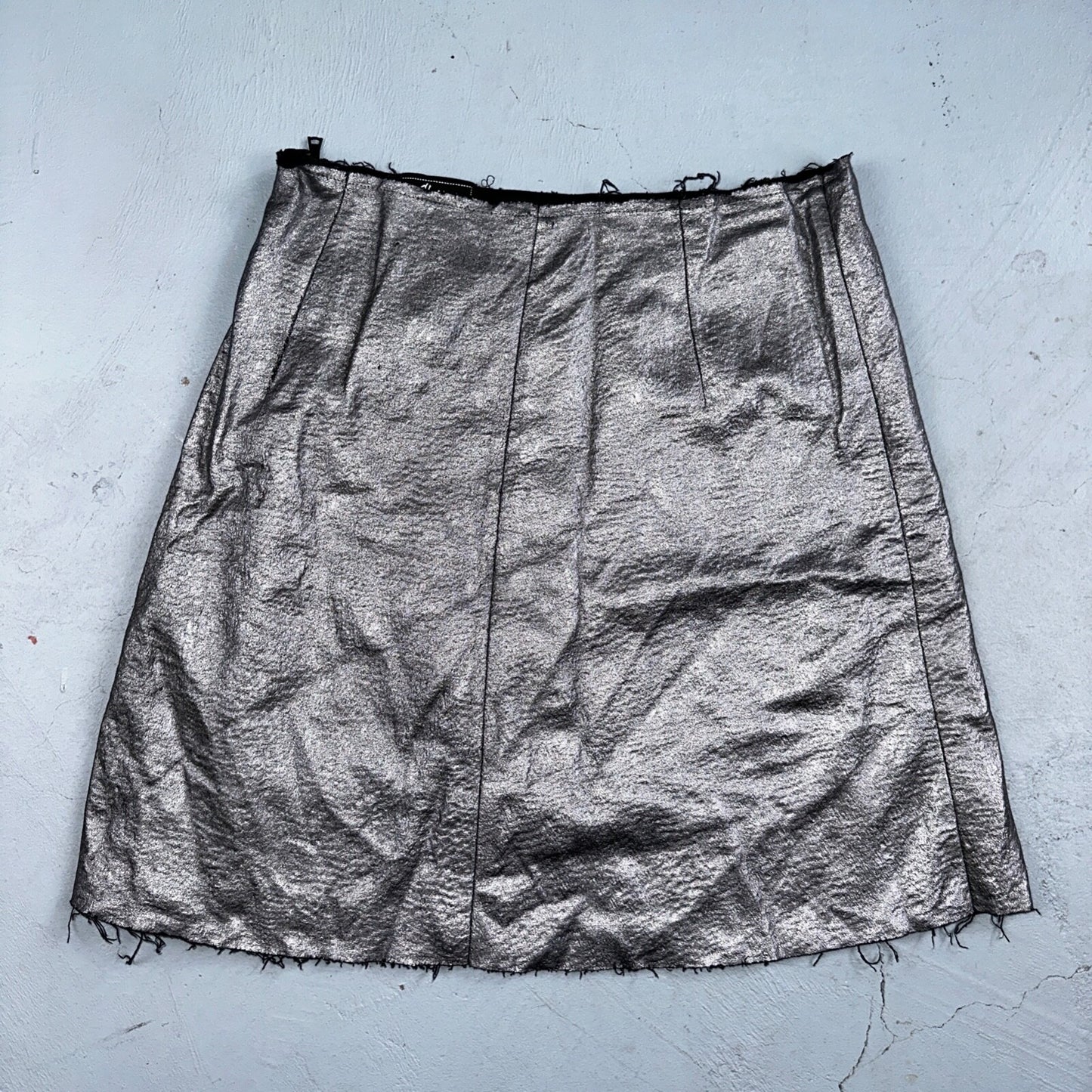 Sam Edelman Womans Skirt 2 Silver A Line Stretch Mini Cute Y2K Grunge