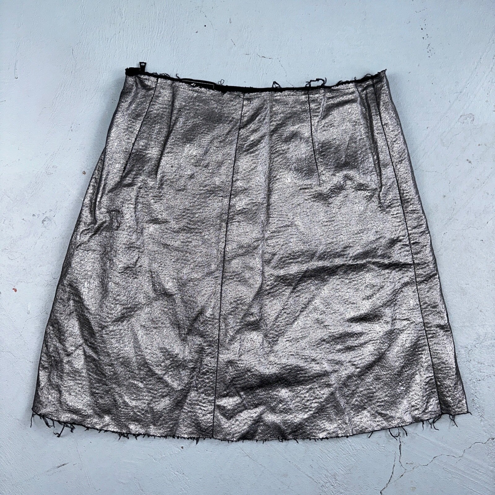 Sam Edelman Womans Skirt 2 Silver A Line Stretch Mini Cute Y2K Grunge