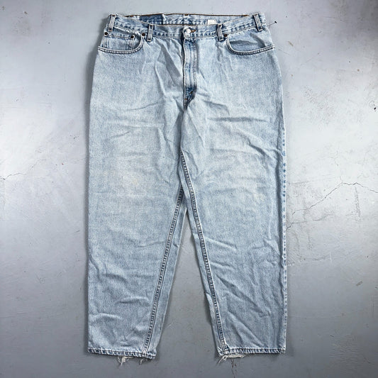 Levis 570 Jeans Mens 40x32 Blue Baggy Wide Loose Denim Pants Tapered 39x30