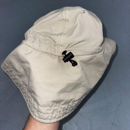 VTG Columbia Hat Cap Adult White Adjustable Wide Brim Neck Cover UPF 30