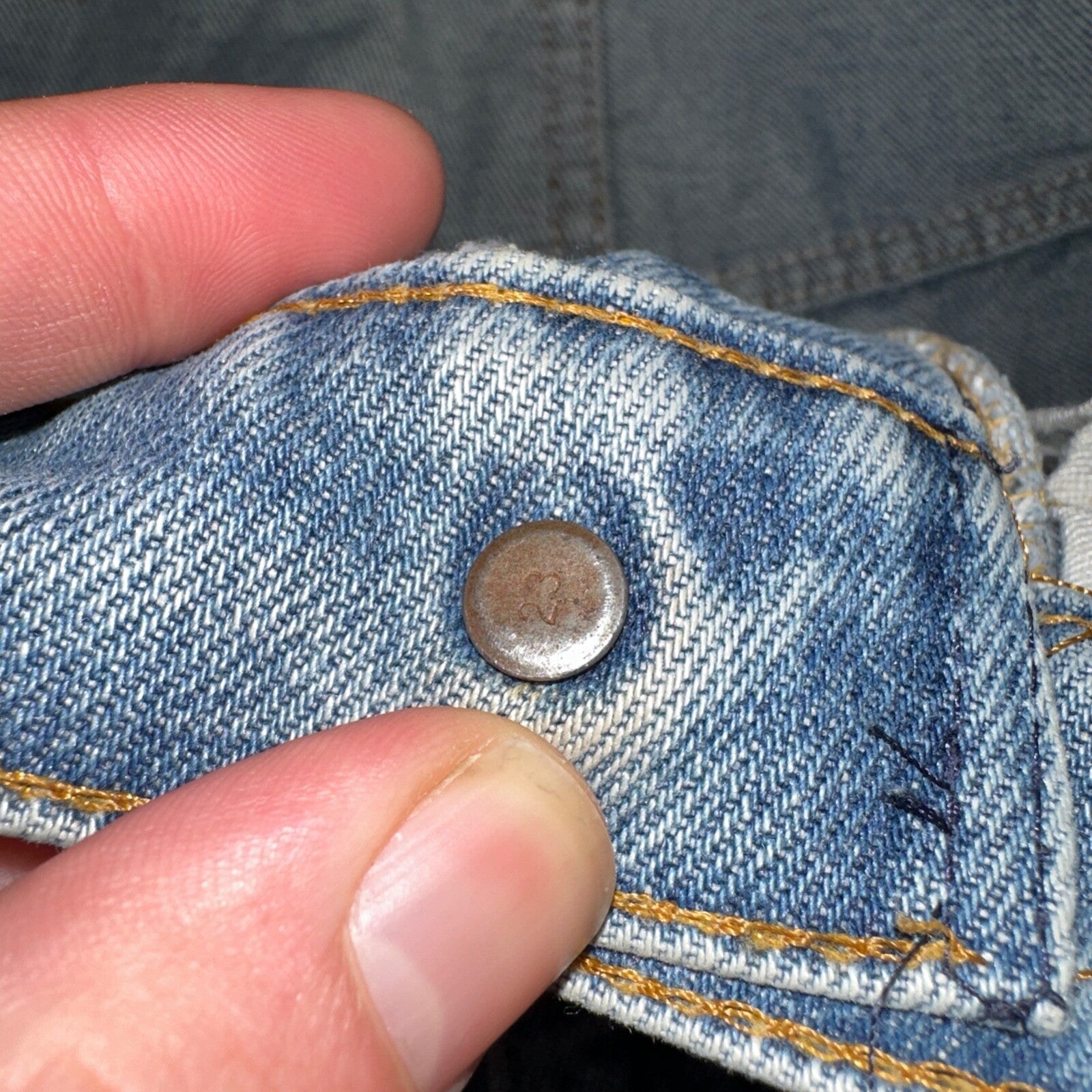 Levis 517 Vintage 80s USA Orange Tab Bootcut Flare Blue Worn Jeans Act 34x26