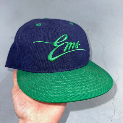 Eugene Emeralds Ems Fitted 7 3/8 Hat Minor League Professional Baseball VTG Wool