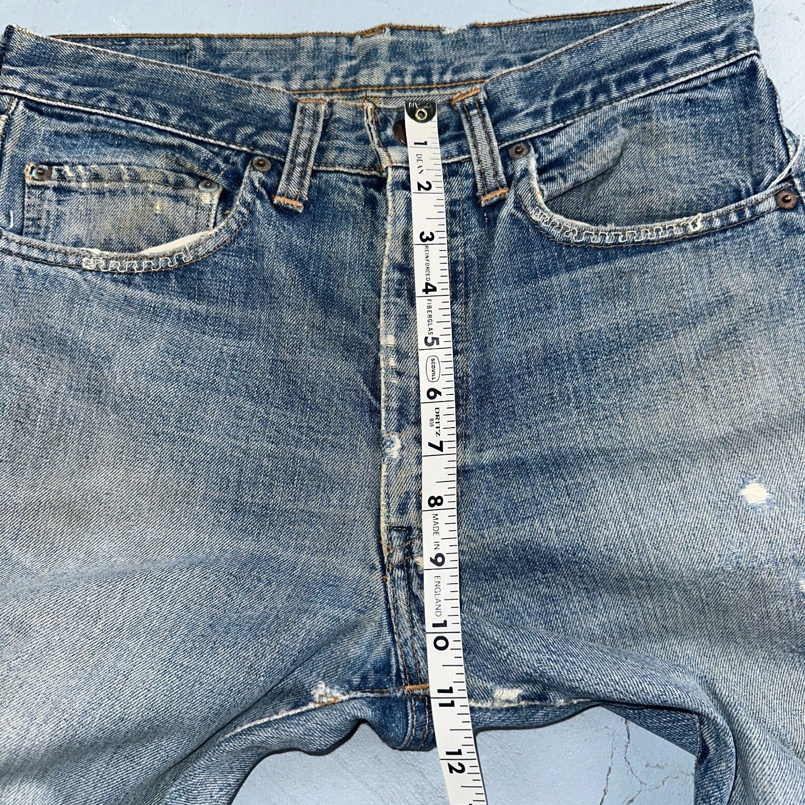 Vintage LEVIS 505 Jeans Big E 1960s Denim 30x26 USA 60s 501 502 Talon Zipper