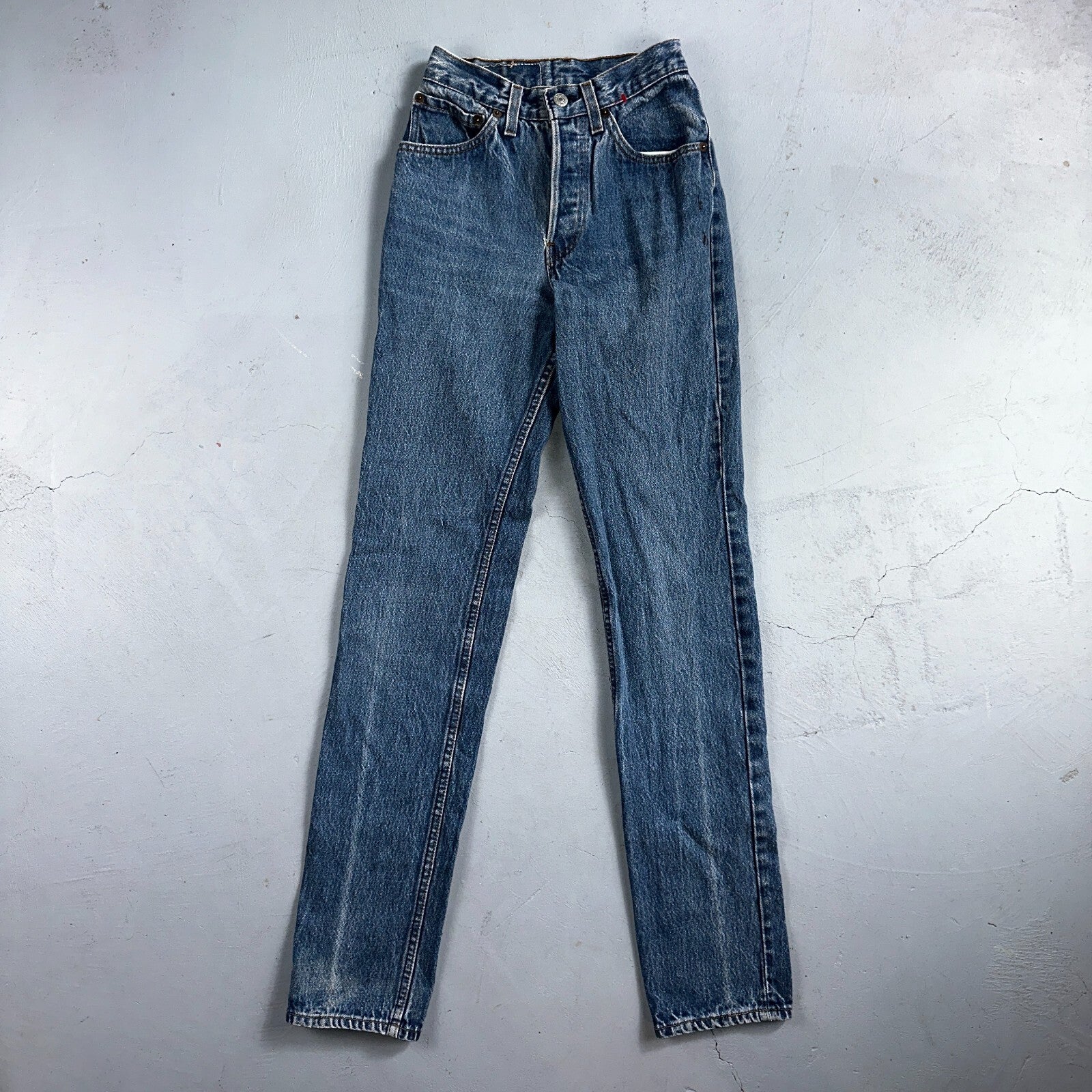 Levis 501 Vintage 80s USA XX Straight Leg Jeans Womens Blue Med Wash Act 22x33
