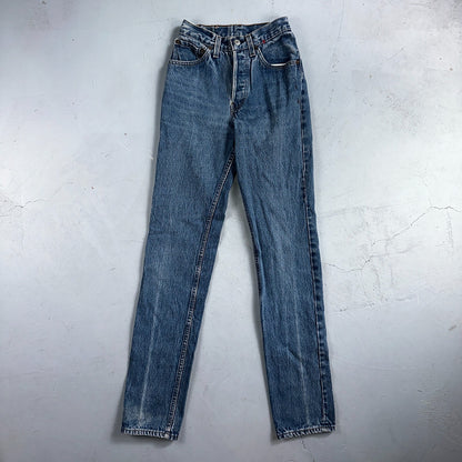 Levis 501 Vintage 80s USA XX Straight Leg Jeans Womens Blue Med Wash Act 22x33