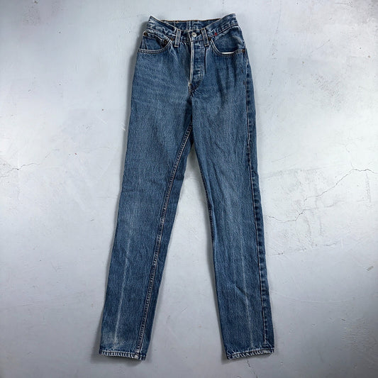 Levis 501 Vintage 80s USA XX Straight Leg Jeans Womens Blue Med Wash Act 22x33