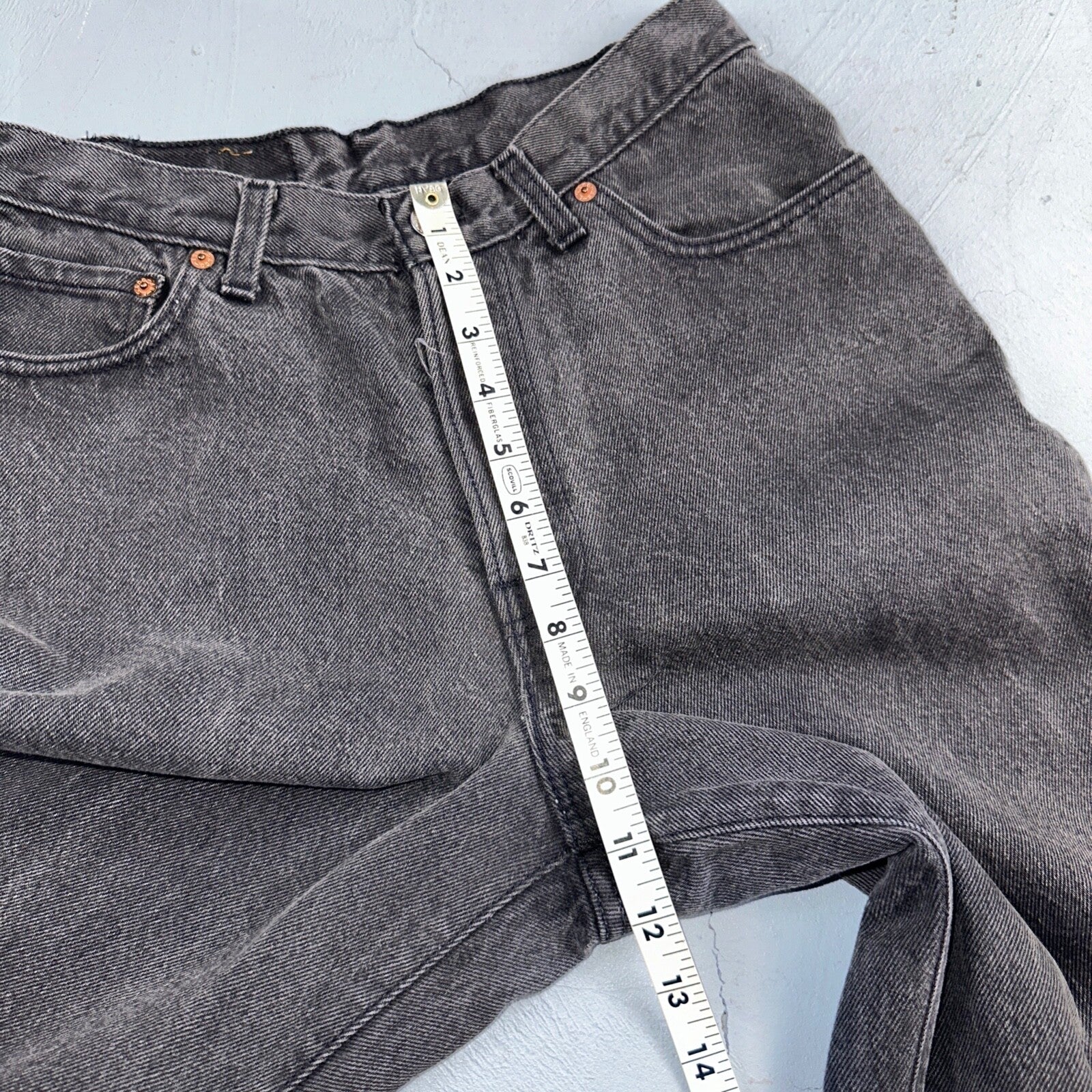 Levis 501 Vintage 90s USA XX Straight Leg Jeans Black Wash 11 Act Altered 27x26