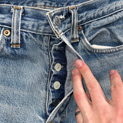 Levis 501 Vintage 80s Redline Selvedge USA XX Jeans Light Wash 30x36 Act 27x31