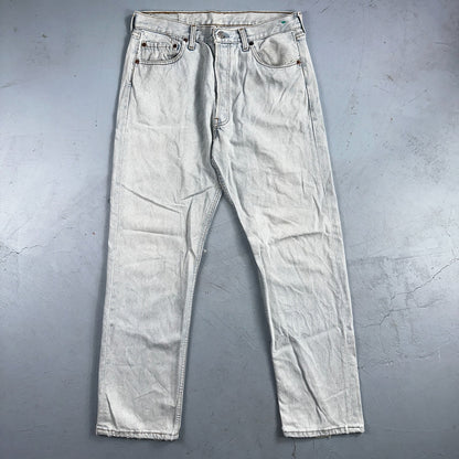 Levis 501 Vintage 90s Mexico Straight Leg Jeans Blue Light Wash 34x30 Act 31x29