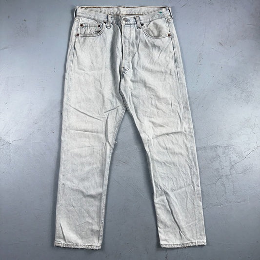Levis 501 Vintage 90s Mexico Straight Leg Jeans Blue Light Wash 34x30 Act 31x29
