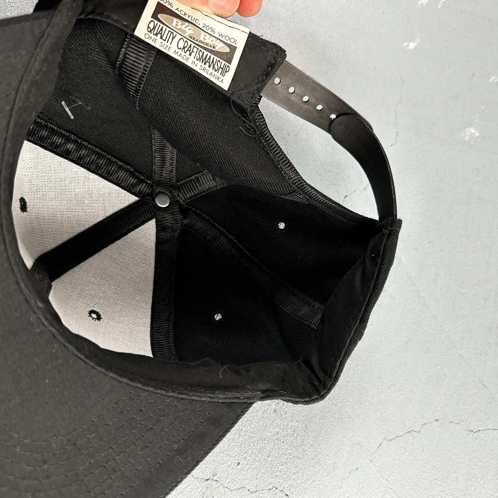 Vtg Big Boy Headgear Hat Kansas City KC Monarchs Strapback Negro League MLB Cap