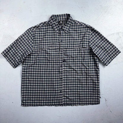 Nike VTG ACG Shirt Mens XL All Conditions Gear Button Hiking Short Sleeve Plaid