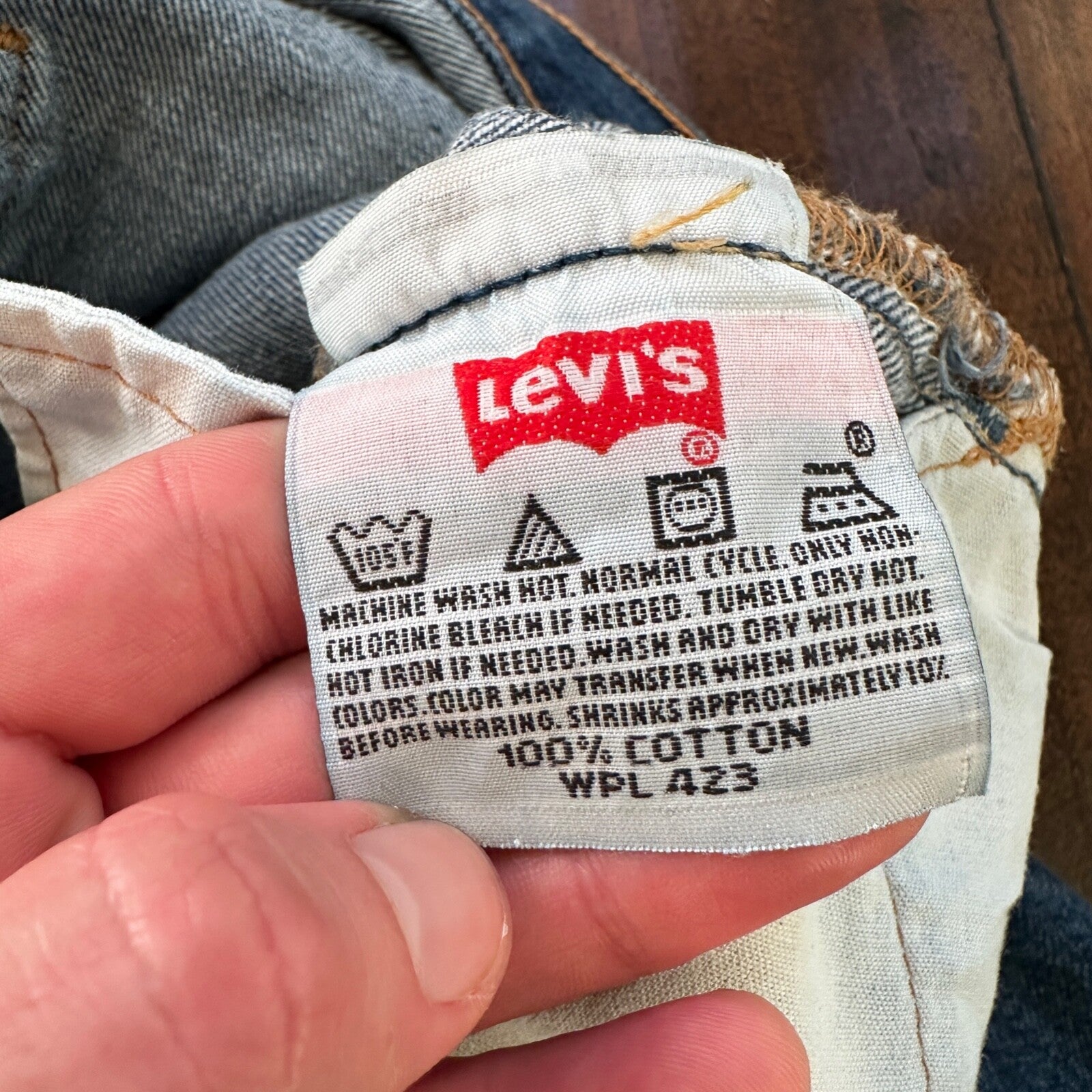 VTG Levis 501 XX Button Fly 90s Y2K Jeans Denim Straight Capri 34x30 Act 31x25