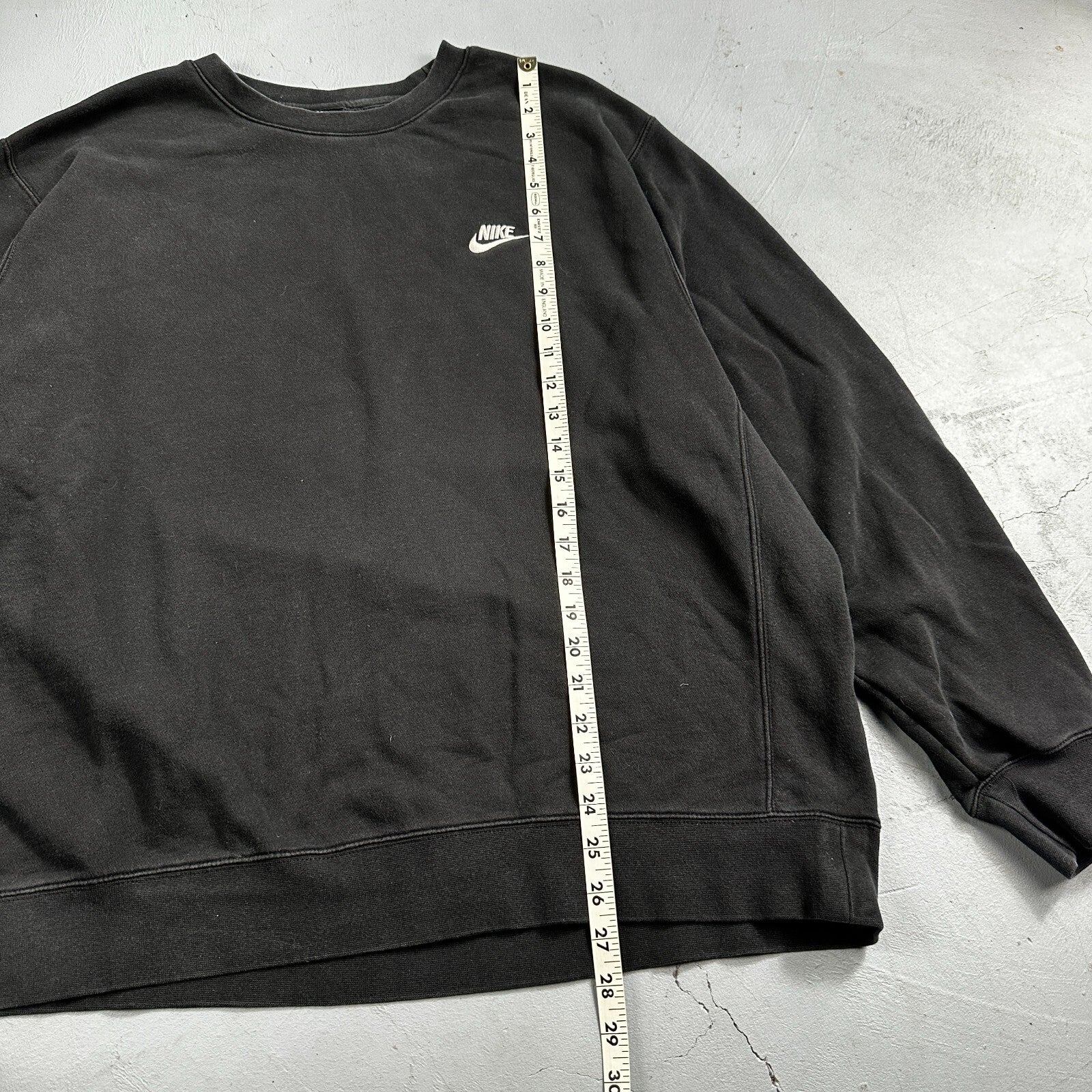 Nike Men's Black Crewneck Fleece Sweatshirt Size 2XL Pullover Long Sleeve