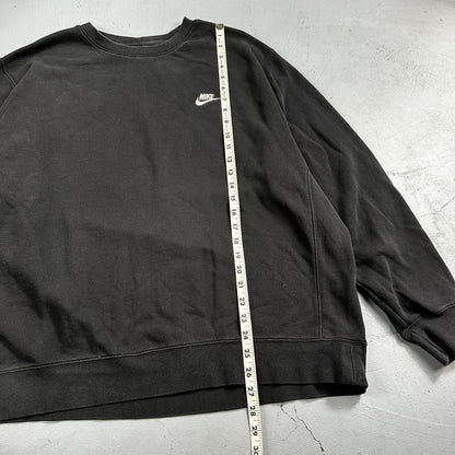 Nike Men's Black Crewneck Fleece Sweatshirt Size 2XL Pullover Long Sleeve