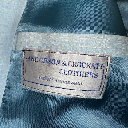 VTG Mens 3 PC Suit 44 Jacket Coat Pants Vest Plaid Rockabilly 70s Stained