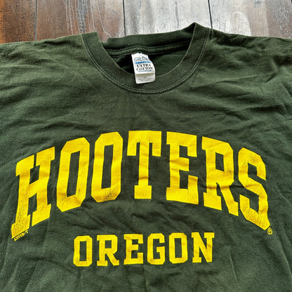 Hooter Oregon Y2K Vintage T Shirt Hot Girl Food Sexy OSU Ducks Green PDX