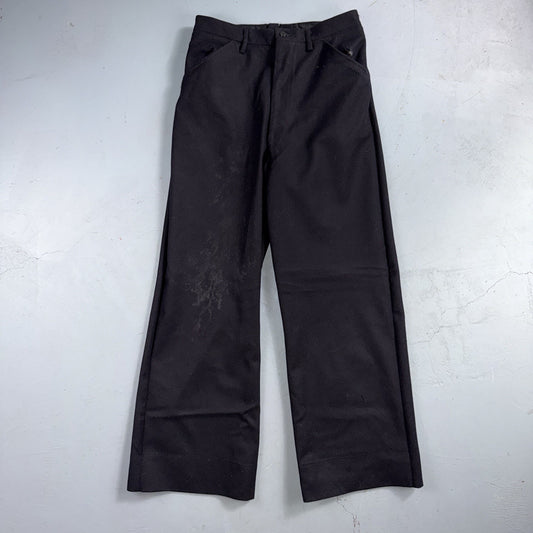 VTG 40s WWII US Naval Clothing Factory Wool Sailor Pants Navy 30L Bell Bottoms