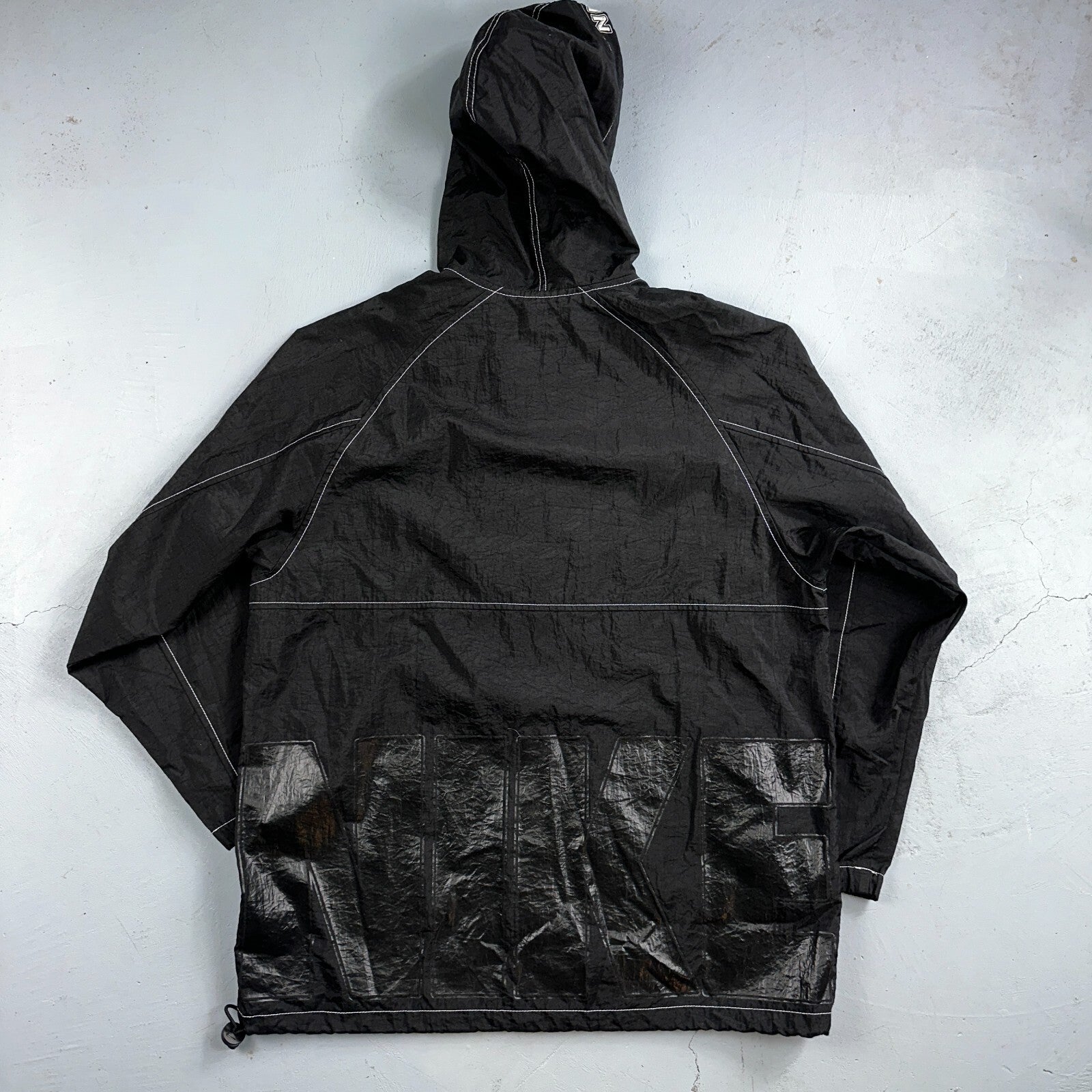 Nike 90s Vintage Track Jacket Mens Small Basketball Jordan Big Spell Out Nylon