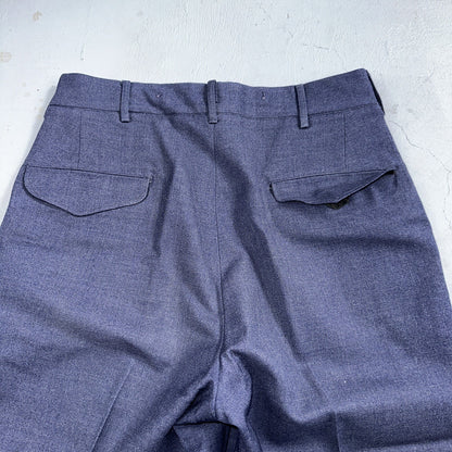 ORIGINAL WWII US ARMY M1944 WOOL COMBAT FIELD TROUSERS- SMALL 32 WAIST BLUE NAVY