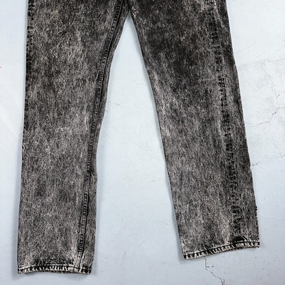 Levis 501 Vintage 80s USA XX Straight Leg Jeans Black Acid Wash 33x32 Act 31x30