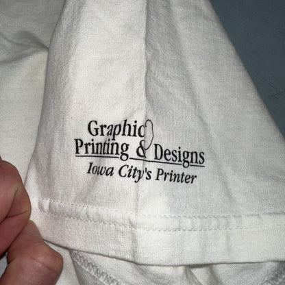 Iowa Hawkeyes Volleyball VTG T Shirt Camp White Graphic Sports Large Fun