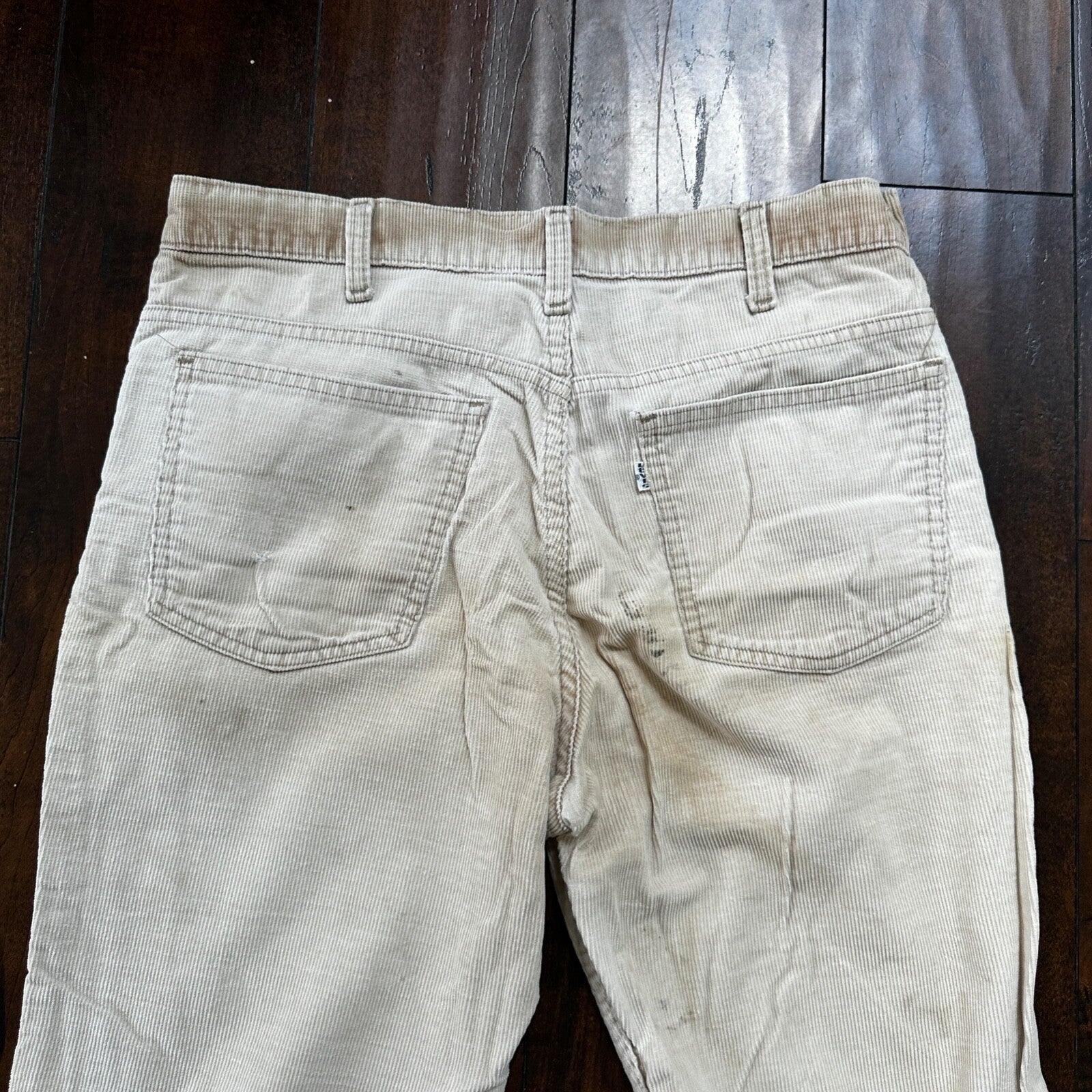 Levis 684 VTG Corduroy Pants Bell Bottom USA 30x27 Boot Cut 1970s 70s Beige