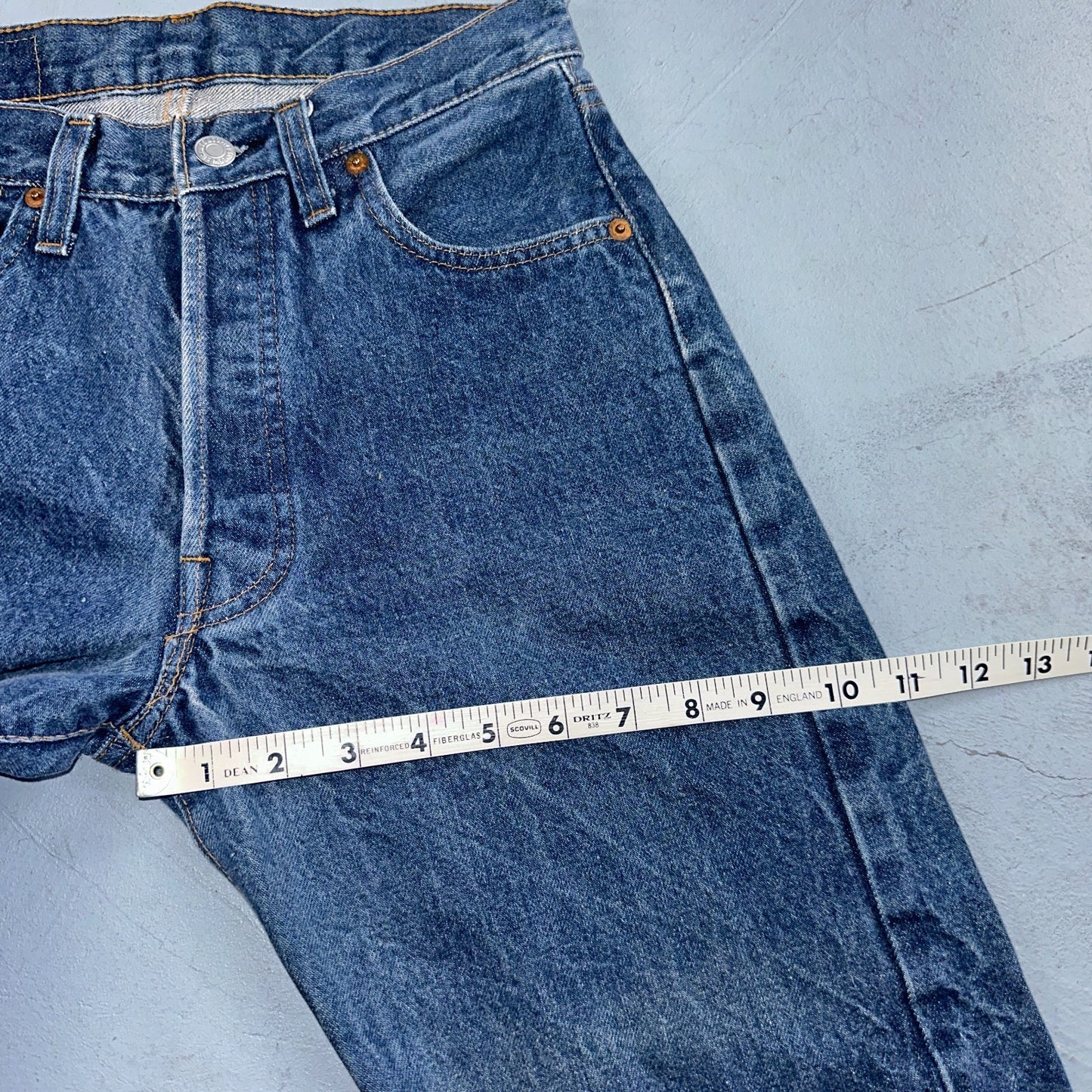 Levis 501 Vintage 80s Redline Selvedge USA XX Jeans Med Wash 29x29 Act 26x25