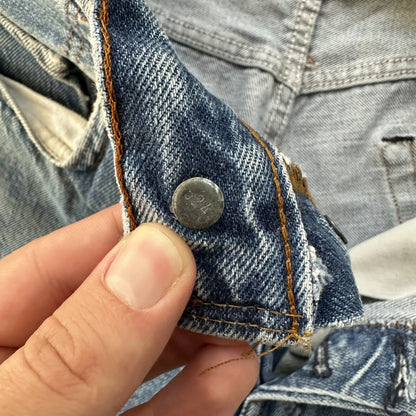 Levis Vintage 80s Redline Selvedge USA 501 Light Wash Jeans 70s 30x32 Act 28x29