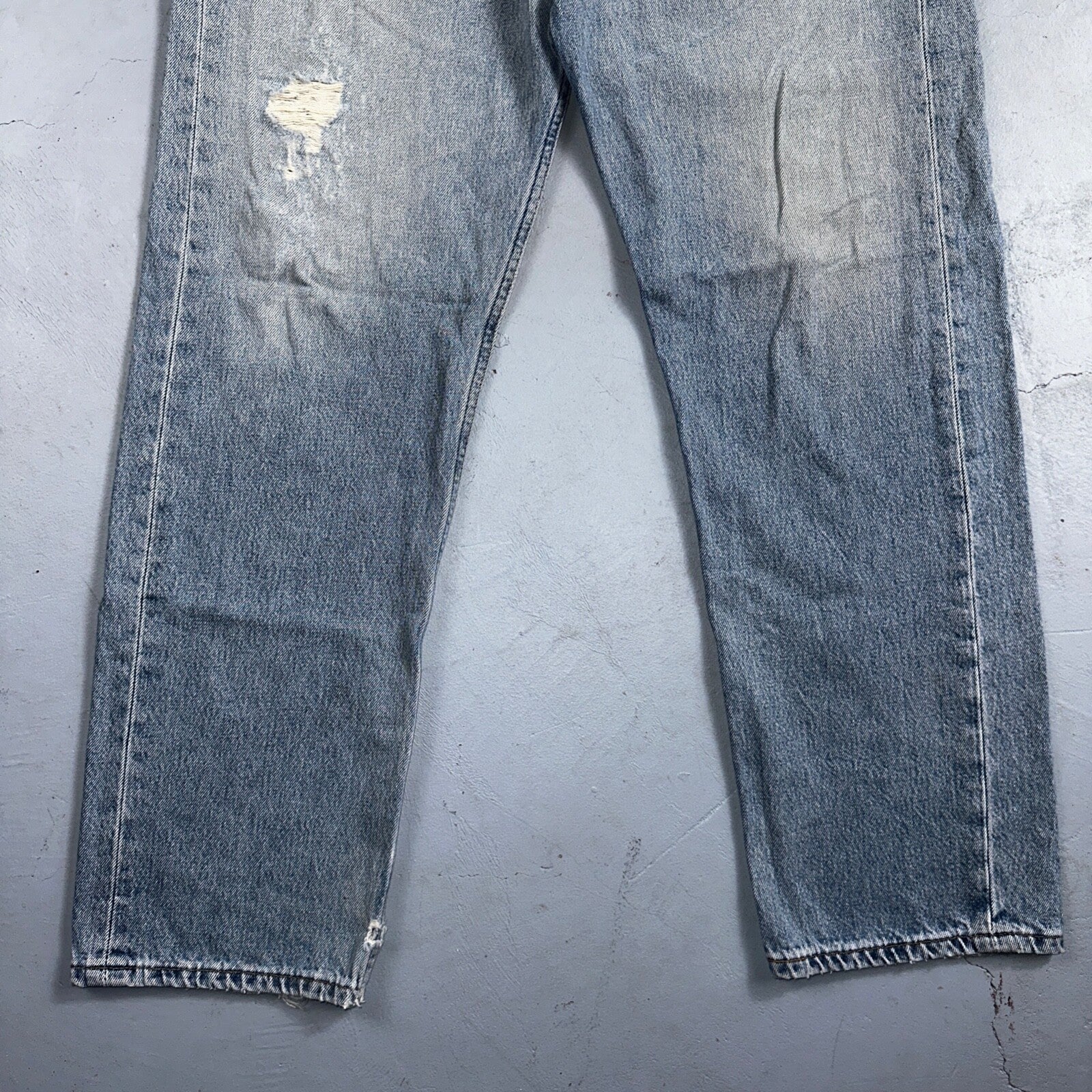 Levis 501 Vintage 90s XX Straight Leg Mexico Jeans 36x29 Light Wash Act 35x28