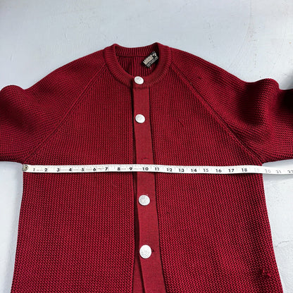 Meister Sweater M Women’s Wool Austria Pullover Red V Neck Vintage Cardigan 60s