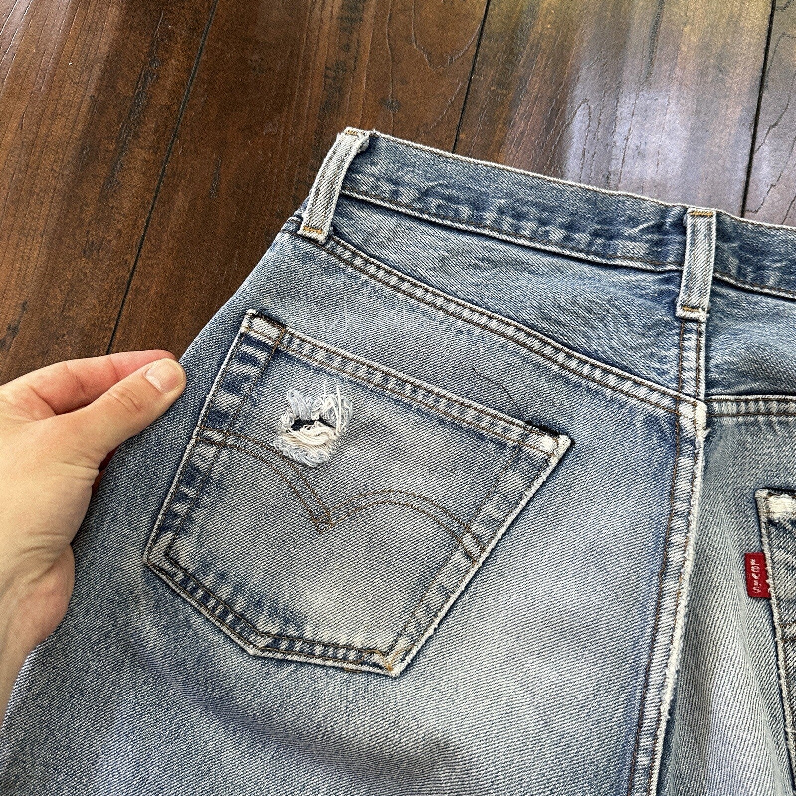 Levis Vintage 80s Redline Selvedge USA 501 XX Jeans 66 70s Light 30x33 Act 28x28