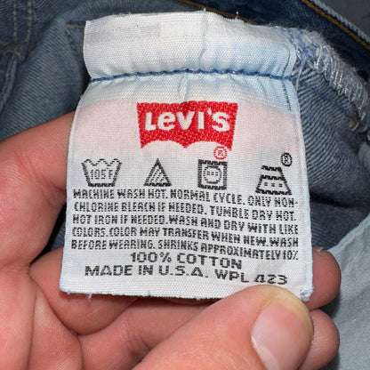 Levis 501 Vintage 90s USA XX Straight Leg Jeans Blue Med Wash 35x34 Act 32x30