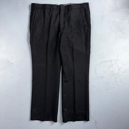VTG Botany 500 Couture 42 USA MADE 2Pc Black/Gray Pinstriped Wool Suit